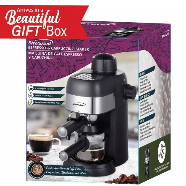 Cup Espresso and Cappuccino Maker Machine – Black