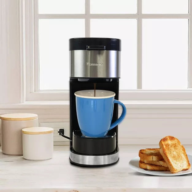 Single-Serve Coffee Maker – Single Serve Coffee Maker with Travel Mug – Black