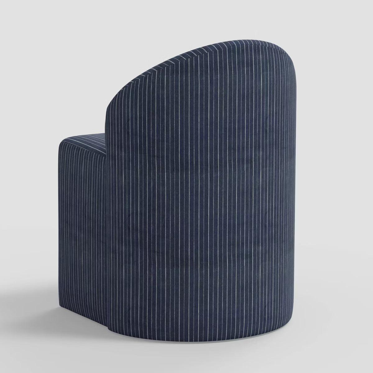 Ella Upholstered Tub Dining Chair in Pinstripe