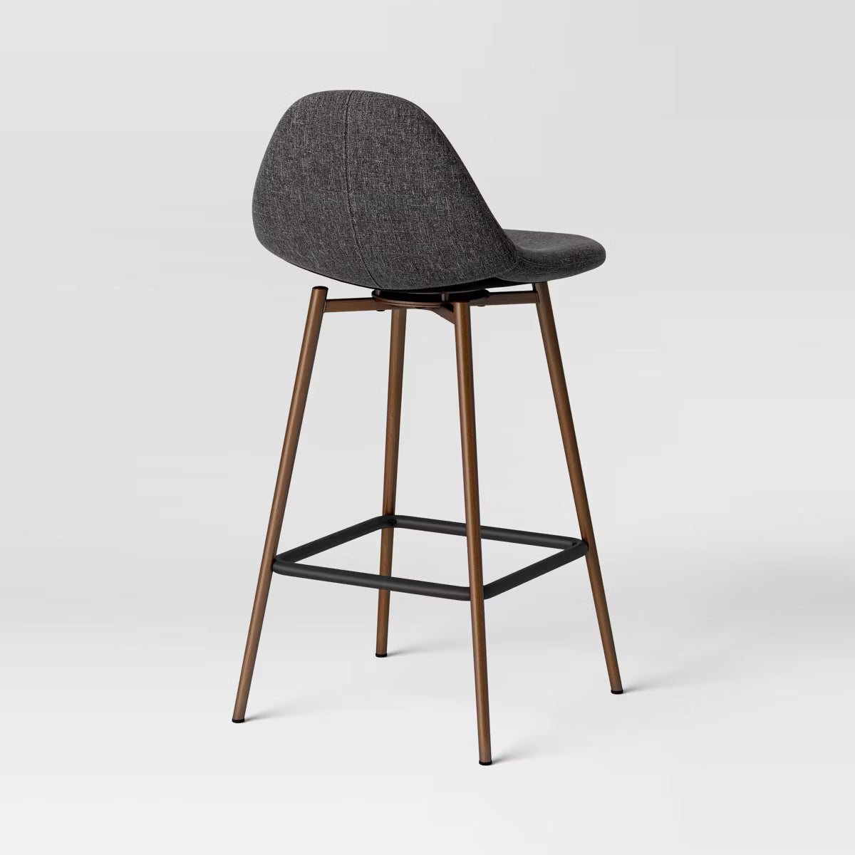 24.5" Copley Counter Height Barstool with Footrest Dark Gray