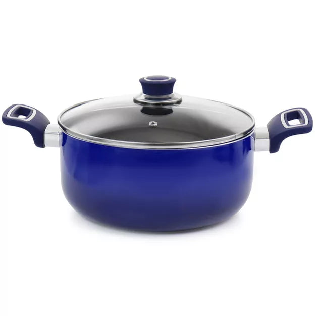 Cookware Set – 7 Piece Non Stick Aluminum Cookware Set – Blue