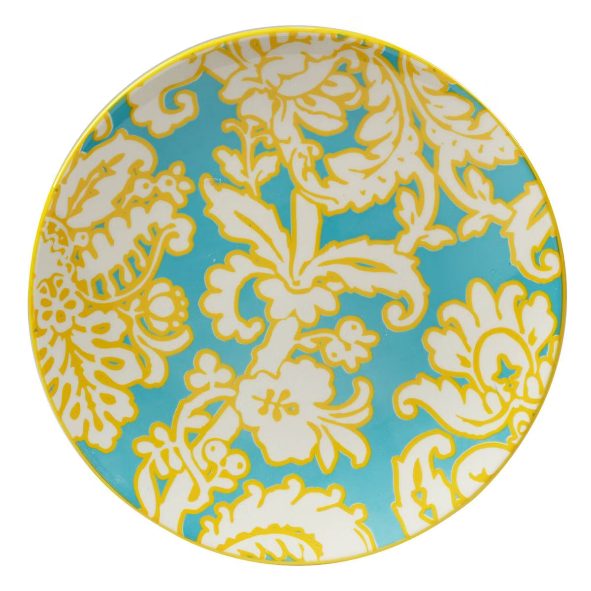Salad Plate – Culinvaro Set of 6 Damask Floral Assorted Salad Plates