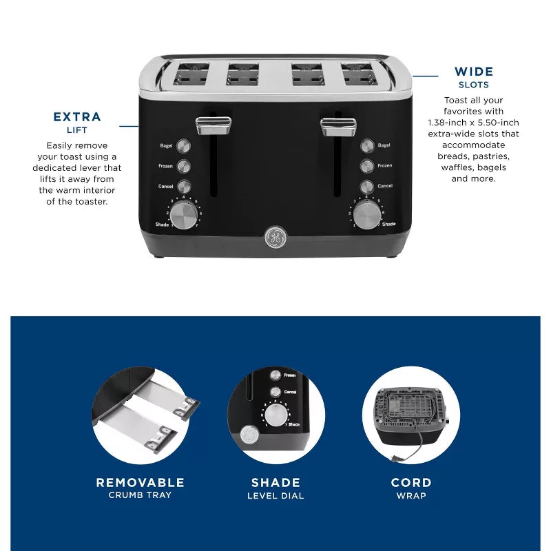 Toaster – 4 Slice Toaster – Black