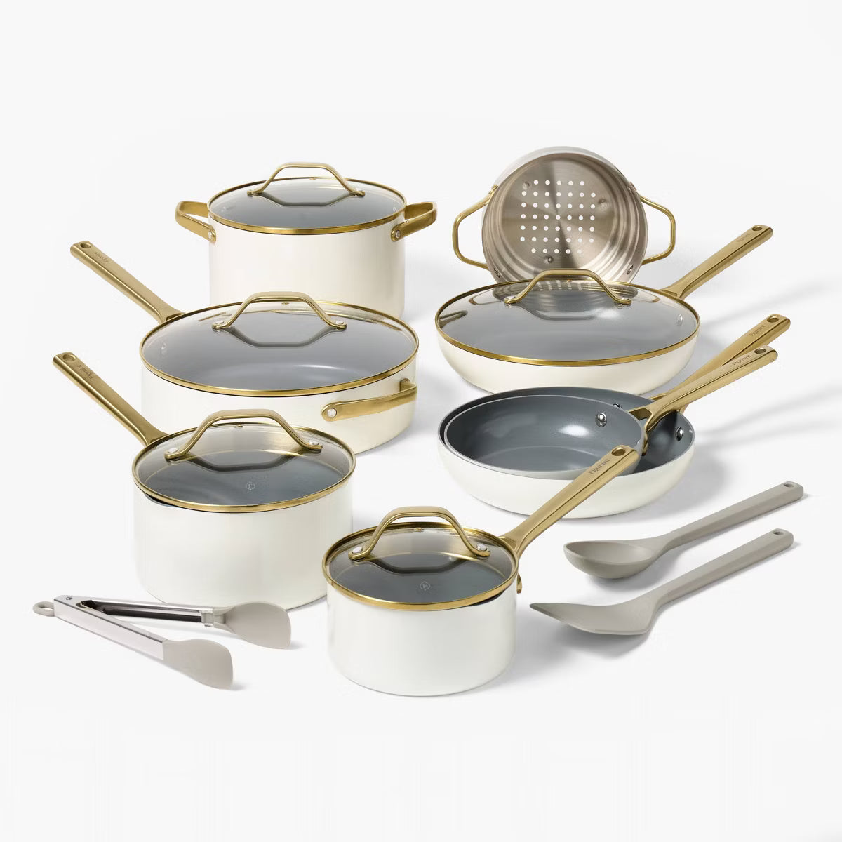 Cookware Set – 16pc Nonstick Ceramic Coated Aluminum Cookware Set