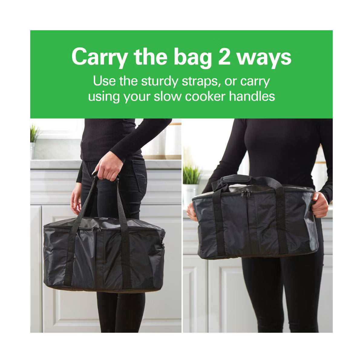 Insulated Bag – Slow Cooker Travel Case 33002: Insulated Carrying Bag – Black