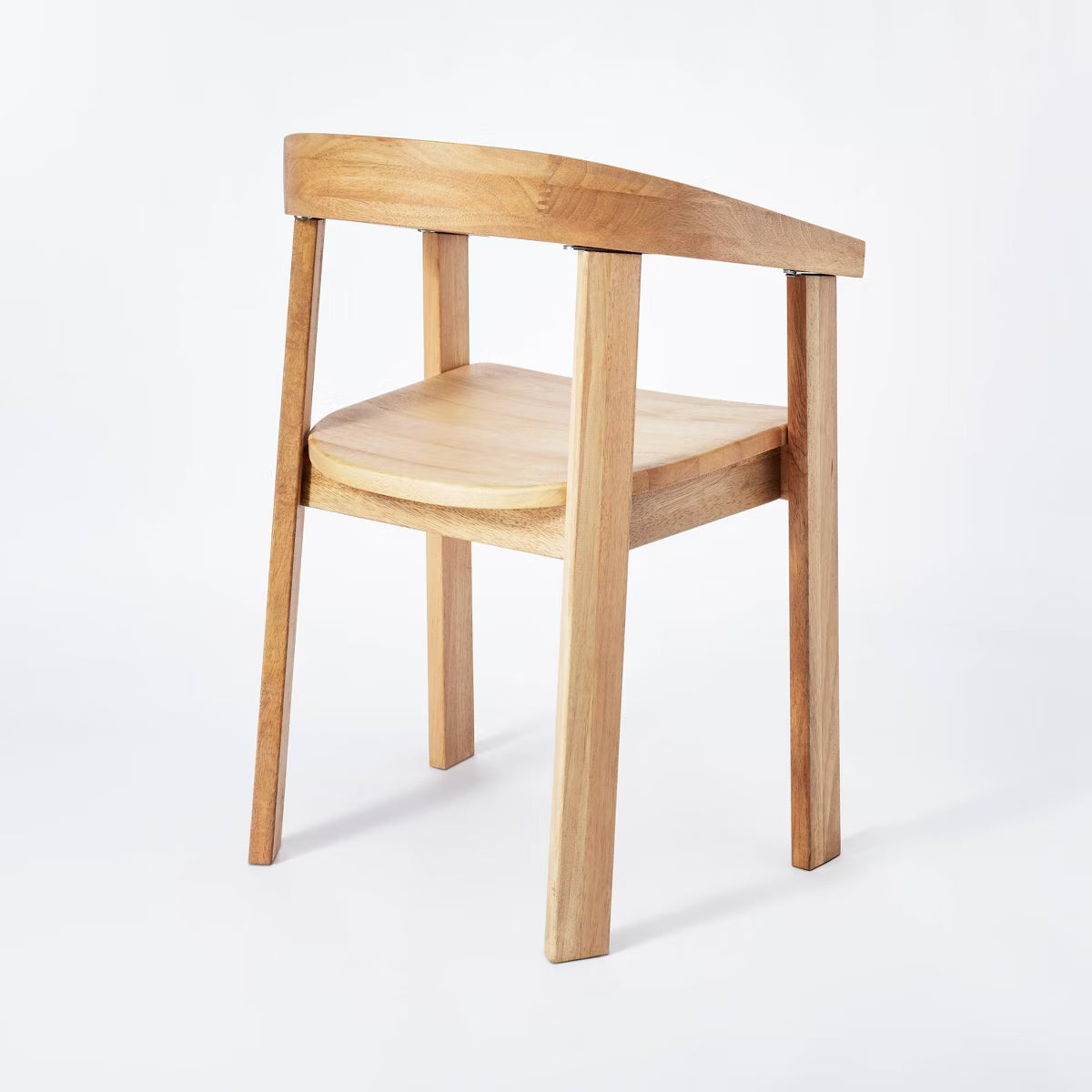 Terra Solid Wood Curved Back Dining Chair Black