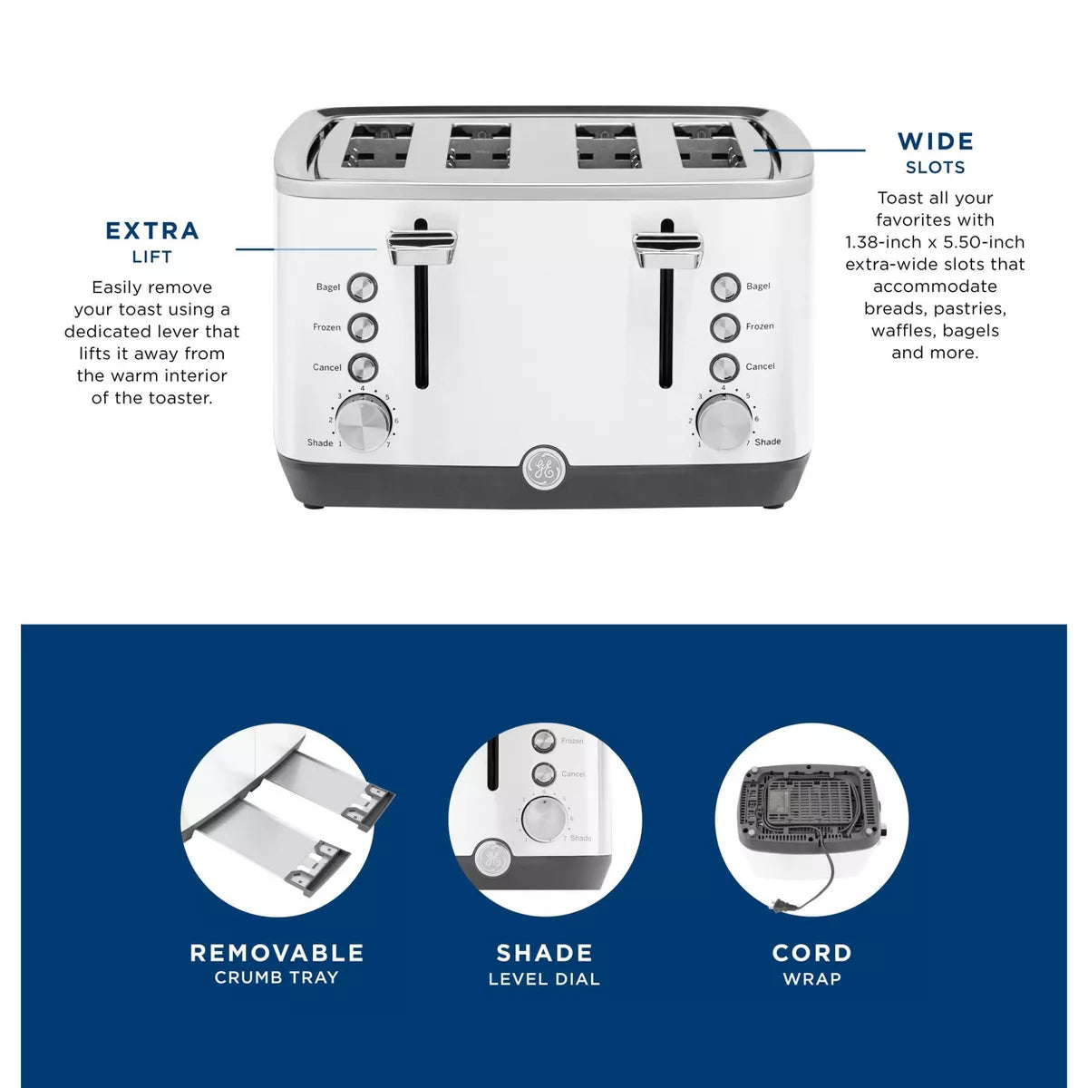Toaster – 4 Slice Toaster – White