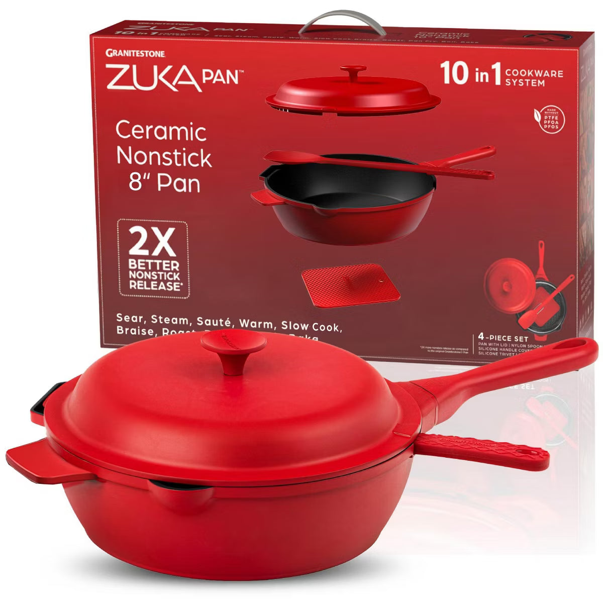 Frying Pan – Zuka Everyday Pan 8" Nonstick Multi – Red