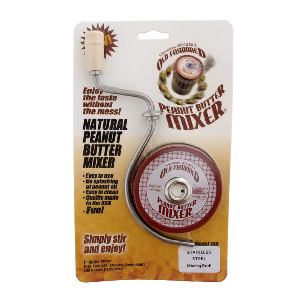 Mixer – Peanut Butter Stirrer for 16 oz Jars – Silver