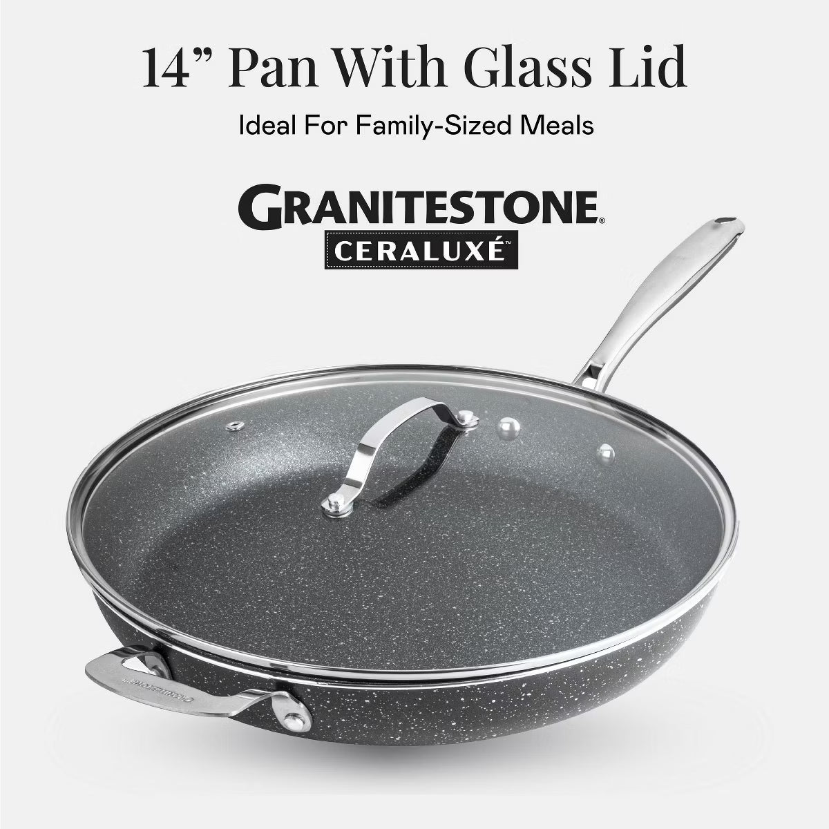 Skillet – 14” Ceramic Nonstick Skillet – Black