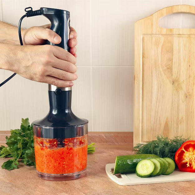 Immersion Blender – Blender - 4-in-1 Hand Mixer with Whisk – Black