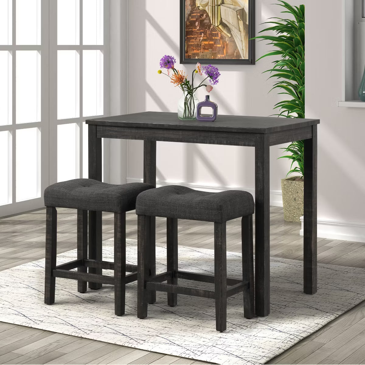 Dining Set – Culinvaro 3-Piece Counter Height Dining Set