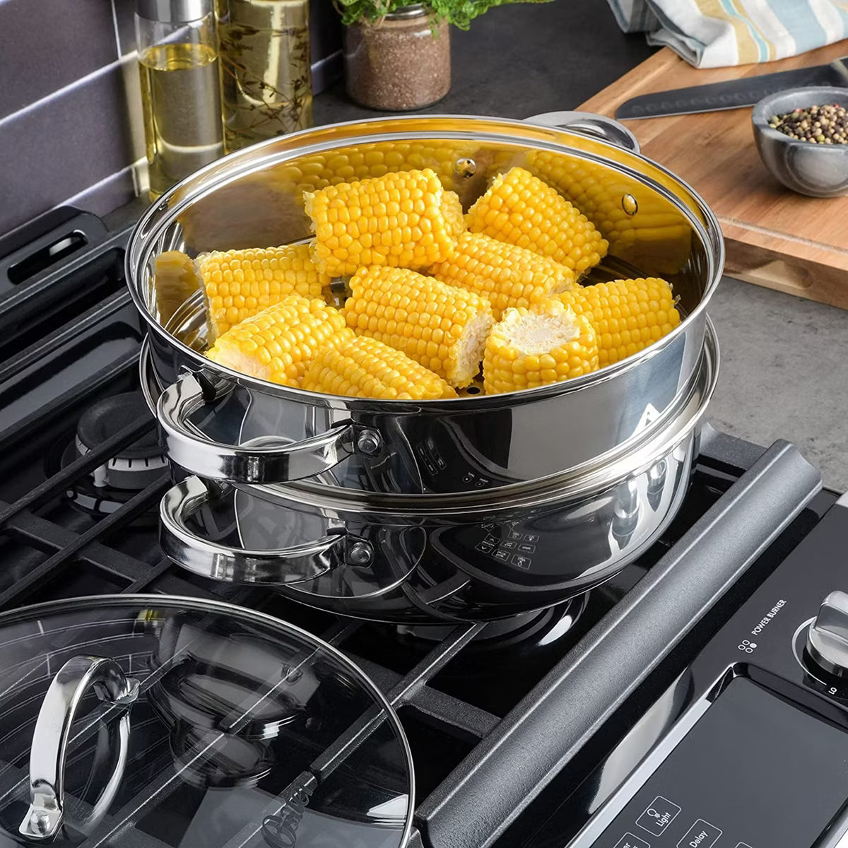 Stovetop Steamer – 3 Piece 11 Inch Everyday Pan – Span
