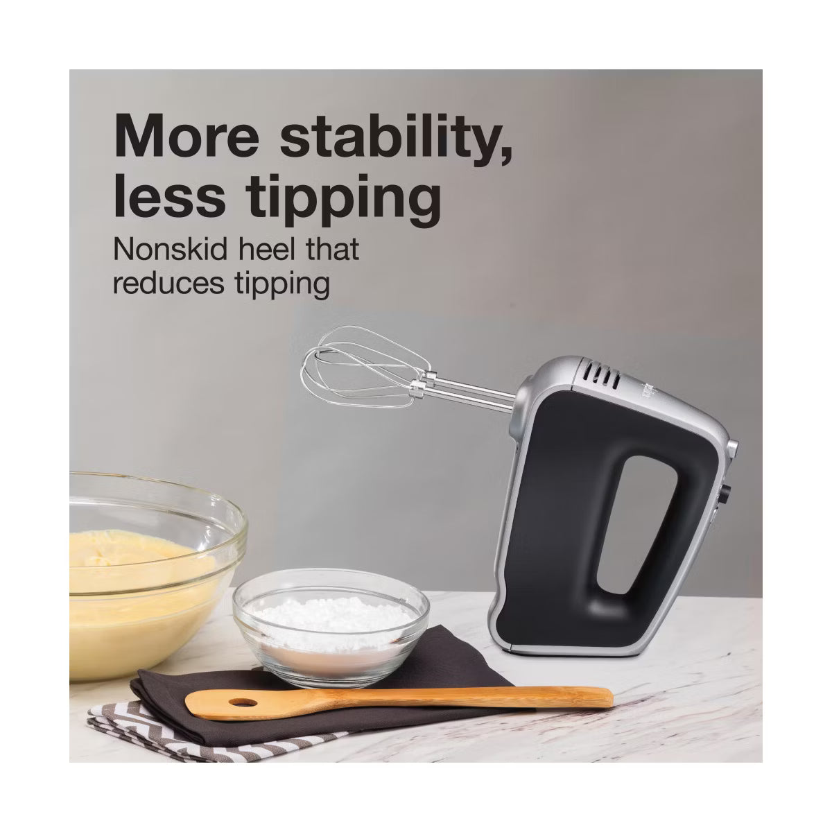 Hand Mixer – and Mixer 5 Speeds plus Boost – Stainless Steel