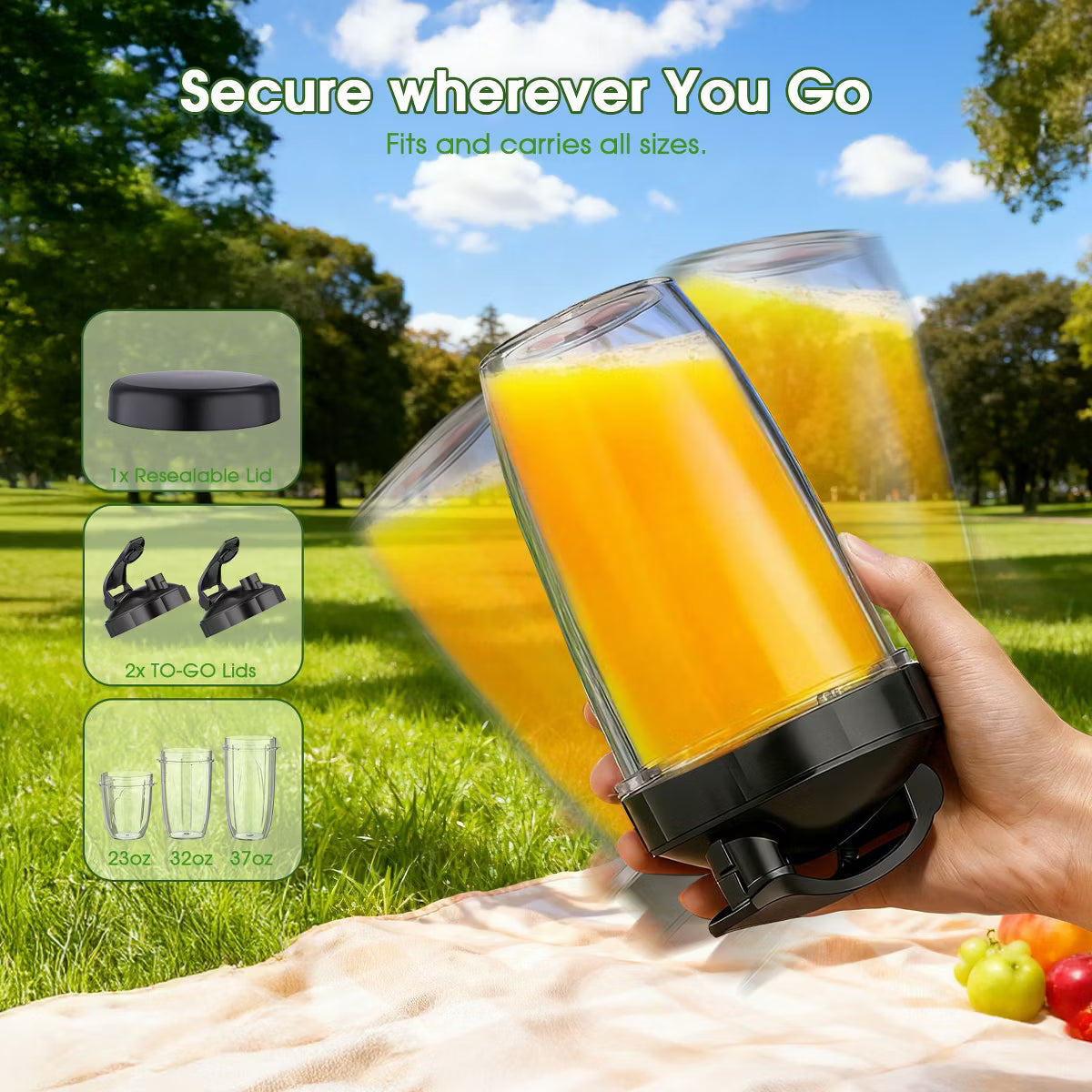 Personal Blender – 200W Personal Blender 25000RPM Smoothie Maker for Shakes – Stainless Steel
