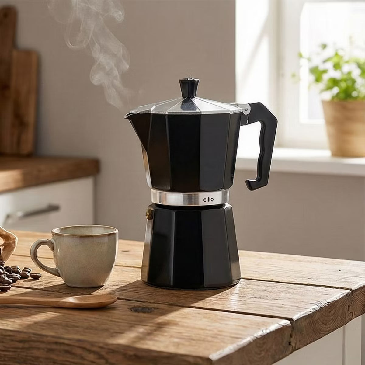 Classico Stovetop Espresso Maker, 15 ounce, Black