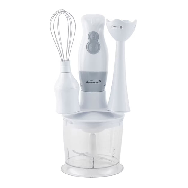 Personal Blender – 38W 2 Speed Hand Blender with Balloon Whisk – White