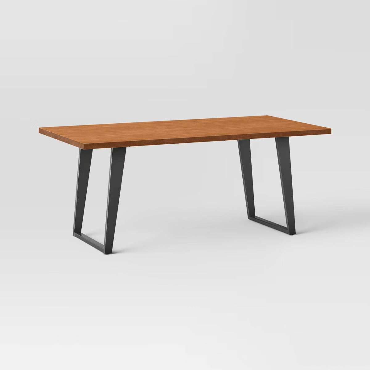 Dining Table – Culinvaro Rowan Mixed Material Rectangle Dining Table Natural Wood/Black Metal
