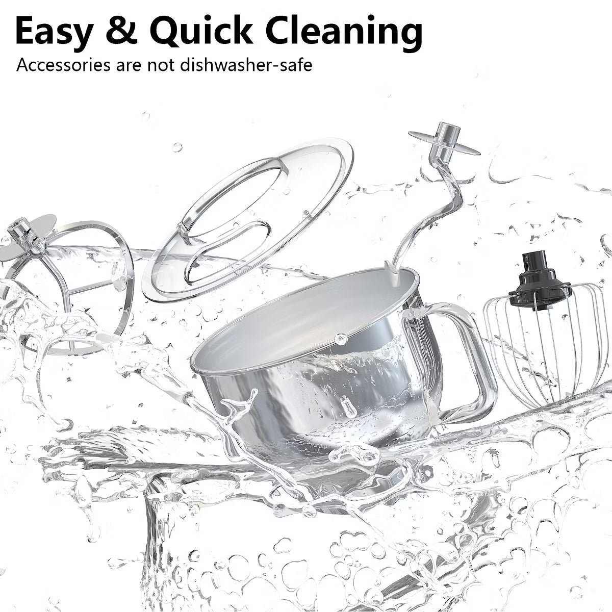 Stand Mixer – Electric Stand Mixer 5.3 Quart 6-Speed Tilt Head Kitchen Mixer – Gray