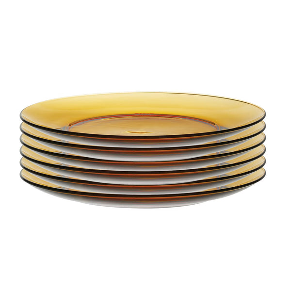 Dinner Plate – Culinvaro Lys Amber 9.25 Inch Dinner Plate, Set Of 6