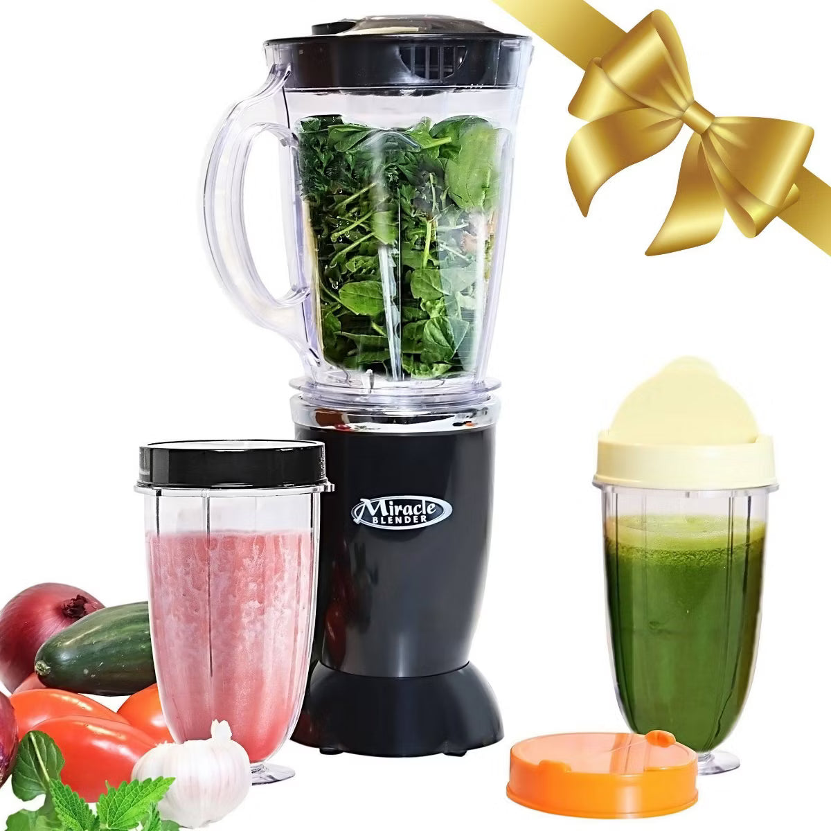 Personal Blender – 2pc Miracle Blender with Travel Cups – White