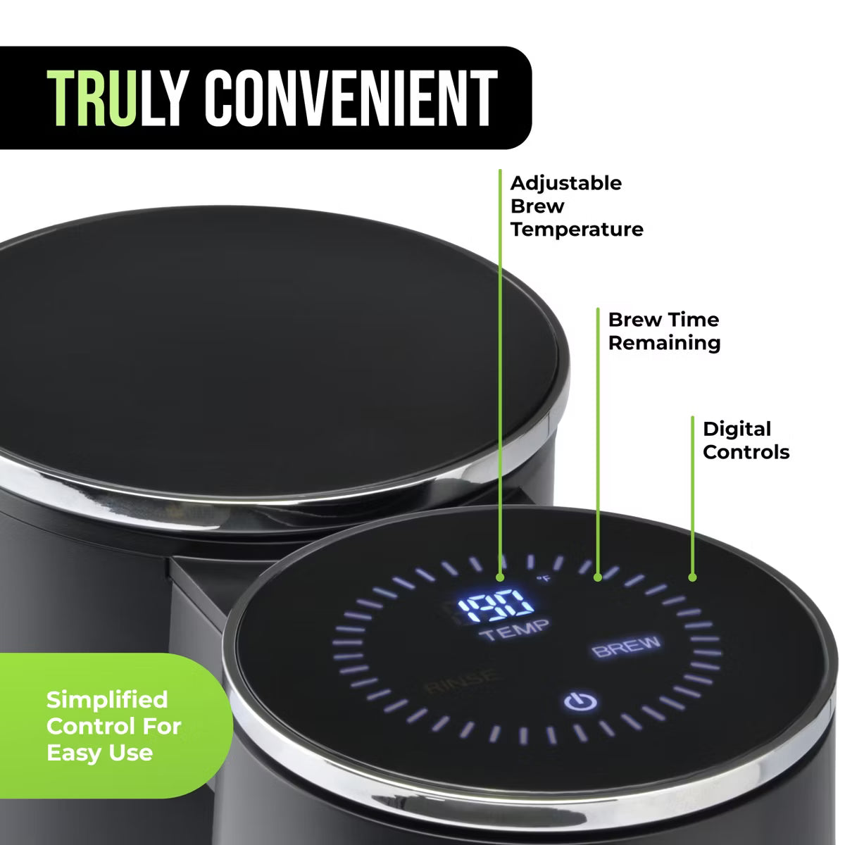 Coffee Maker – Culinvaro Automatic Pour Over Digital Control Coffee Maker with Optimized Brew Program