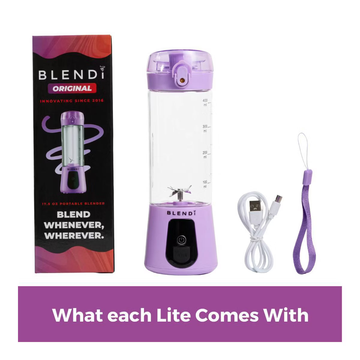 Personal Blender – Personal Blender, 17oz Capacity, 70W – Purple