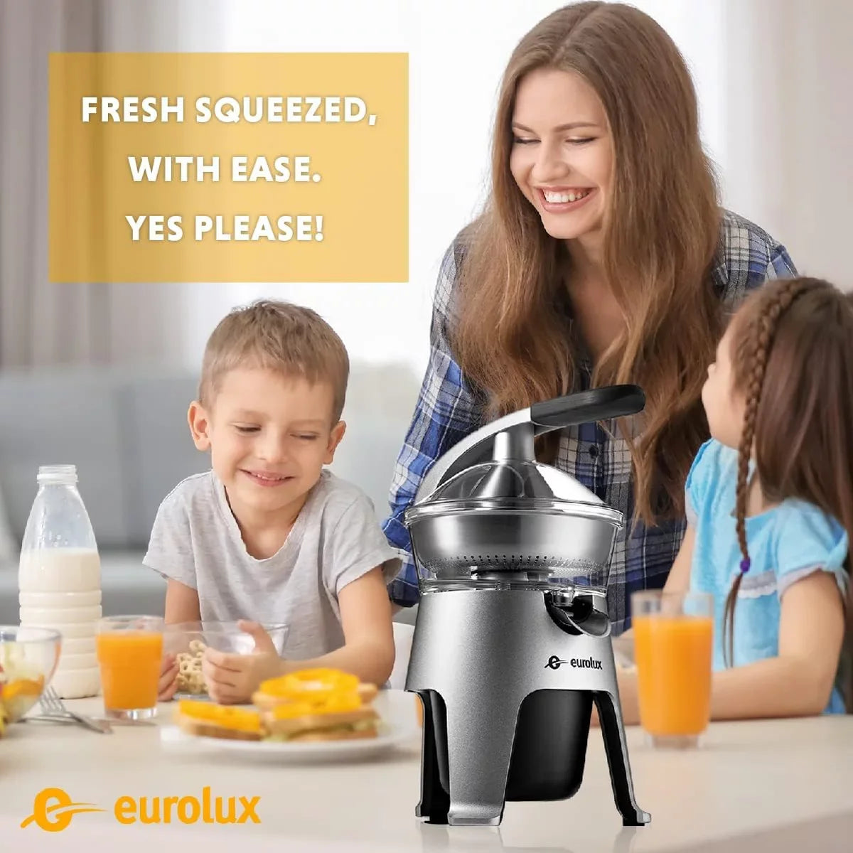 Juicer – Electric Citrus Juicer, 300W of power, 2 Filters – Silver