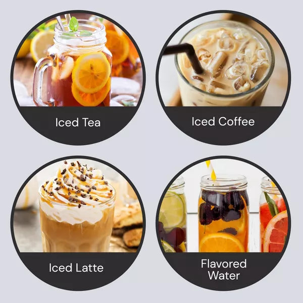 Cold Brew Coffee Maker – Quart Cafe Ice Iced Coffee and Tea Brewing System – White