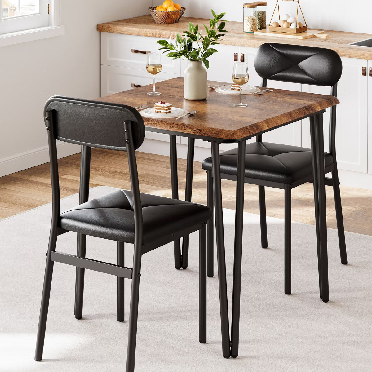 Kitchen dining table set of 2 Small Square Kitchen Dining Tables Set