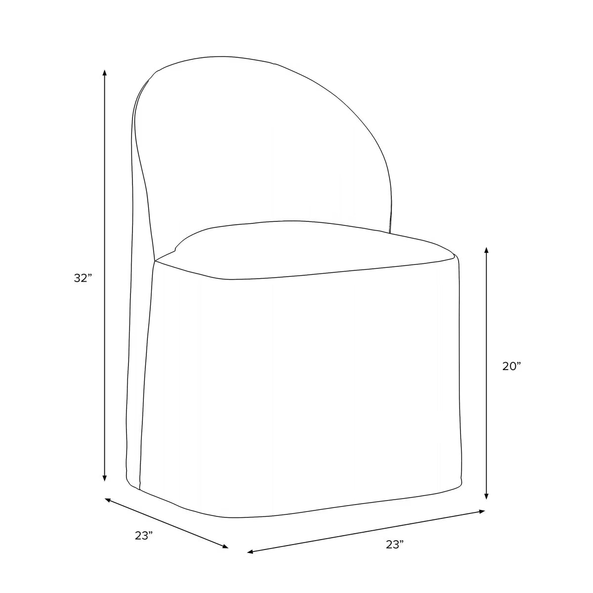 Ella Upholstered Tub Dining Chair in Pinstripe