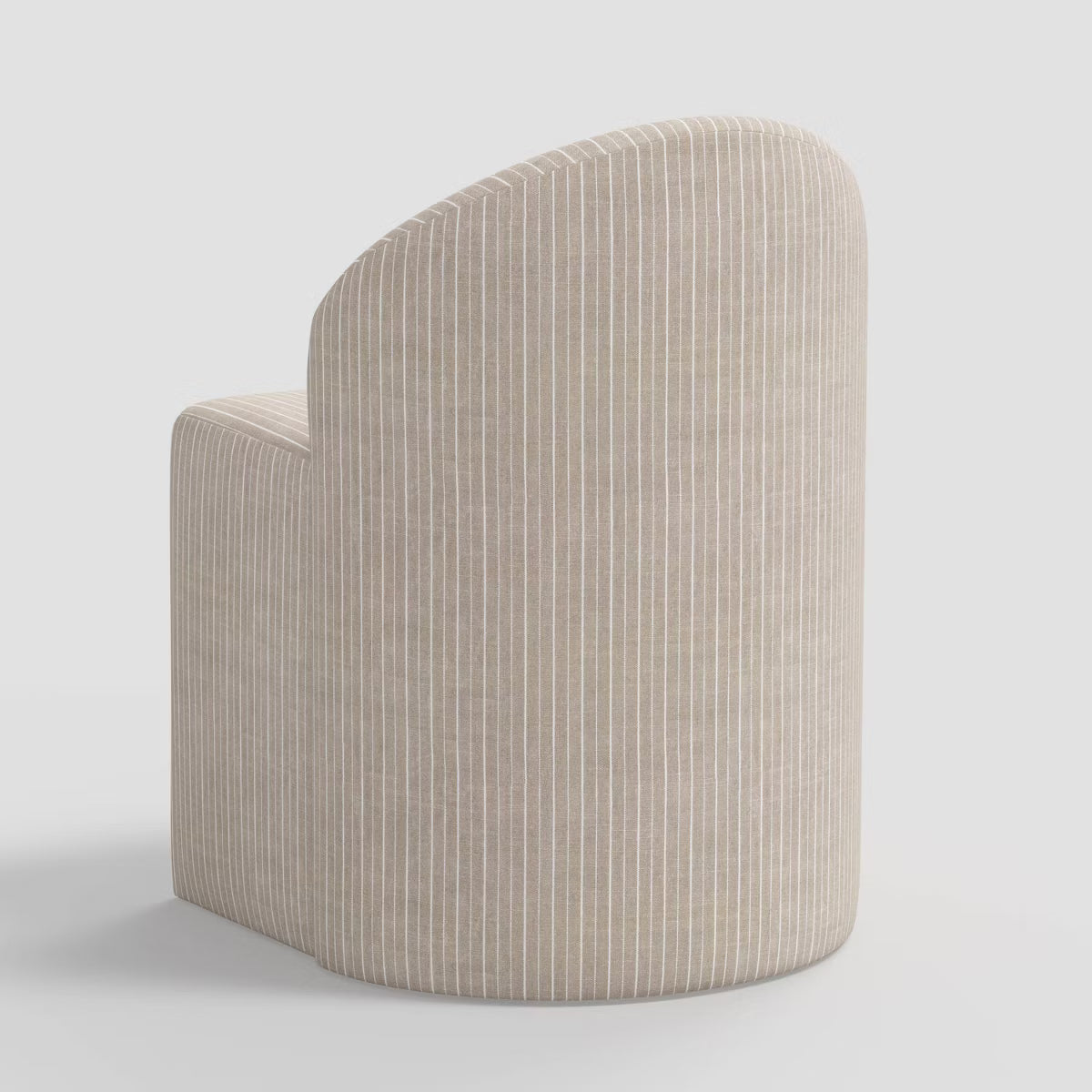 Ella Upholstered Tub Dining Chair in Pinstripe