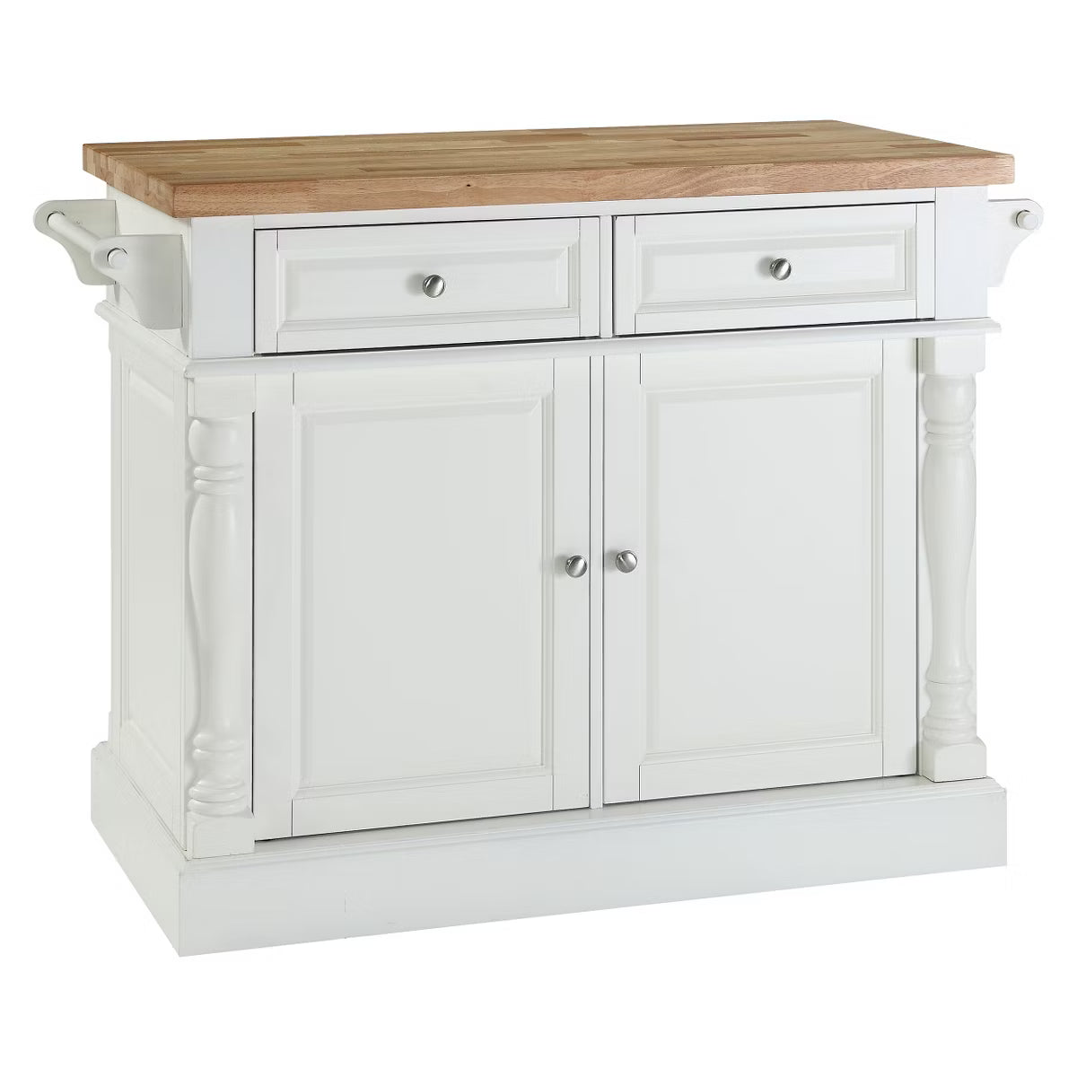 Butcher Block – Culinvaro Butcher Block Top Kitchen Island - White