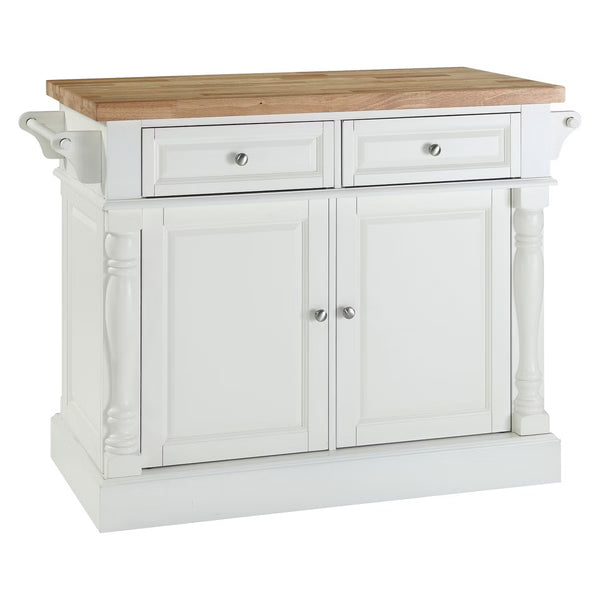 Butcher Block – Culinvaro Butcher Block Top Kitchen Island - White