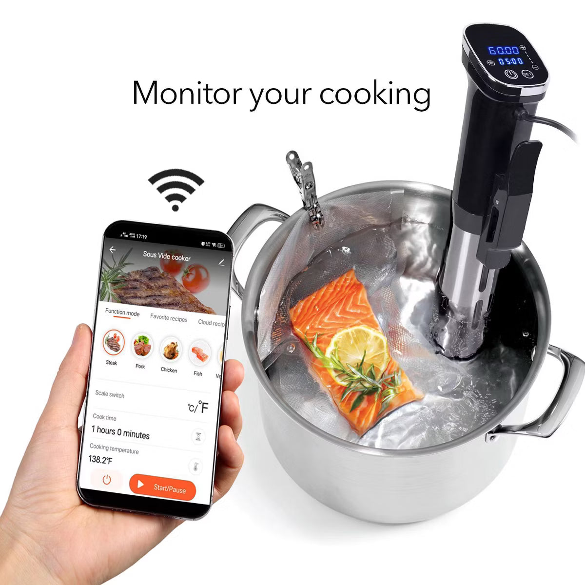 Slow Cooker – Precision Cooker 1000W - Advanced Cooking Appliance with App – White
