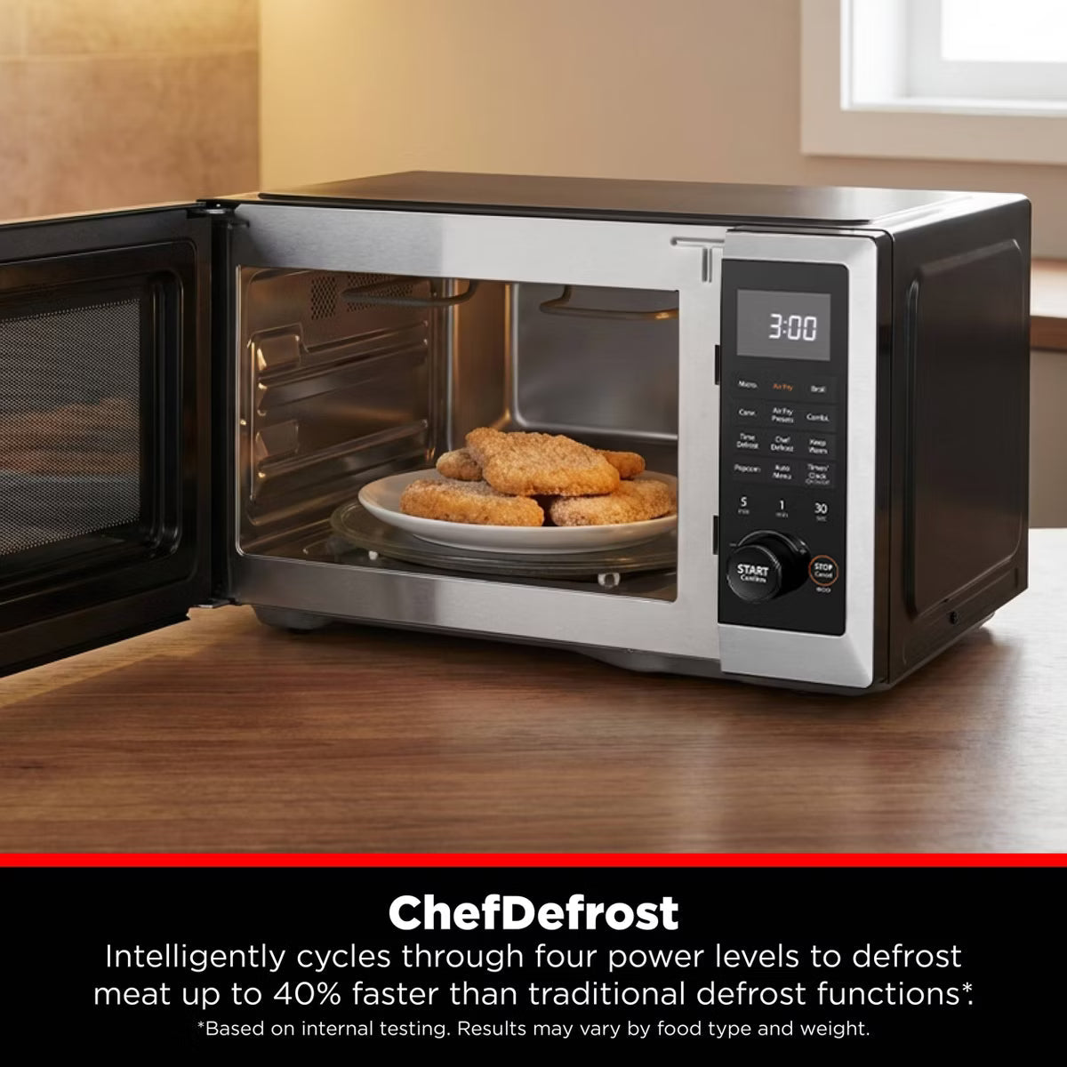 Microwave Oven – 1.0 cu ft Top Airfry Mulitifunctional Countertop Microwave – Black