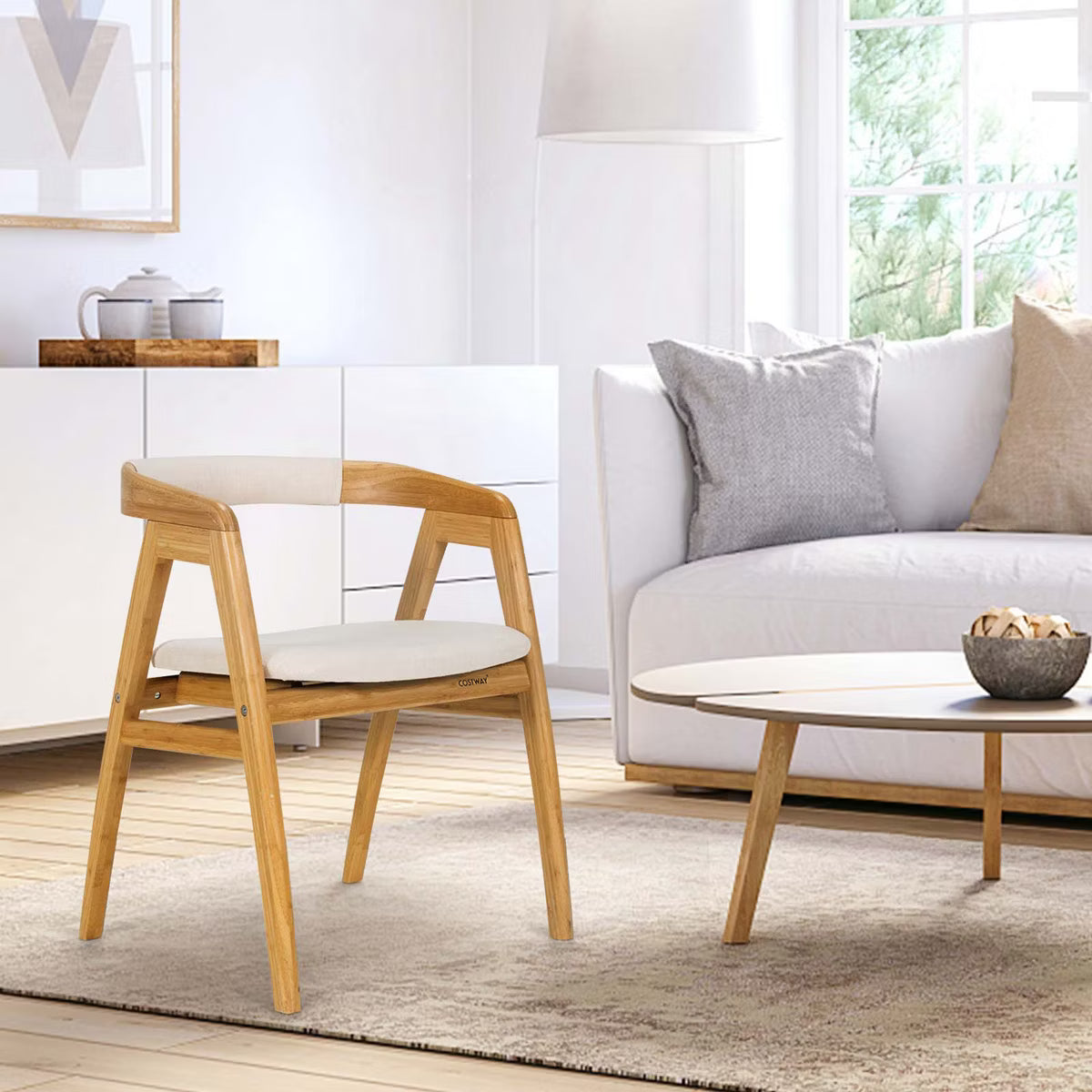 Dining Chair – Culinvaro Leisure Bamboo Chair Dining Chair w/ Curved Back