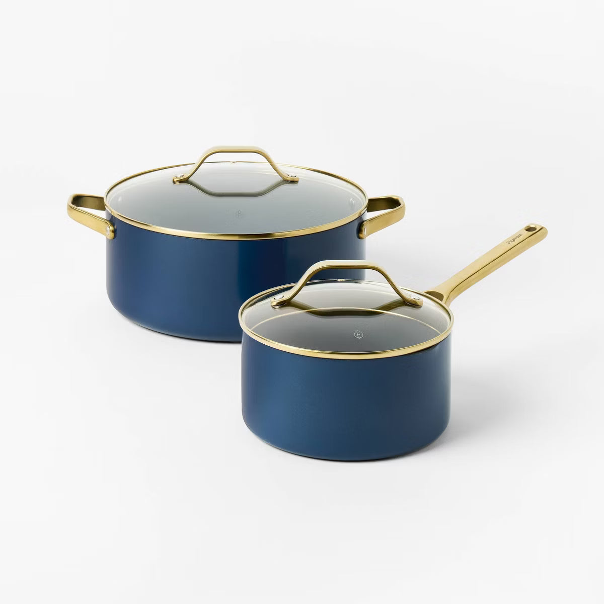 Cookware Set – 7pc Nonstick Ceramic Coated Aluminum Cookware Set – Navy