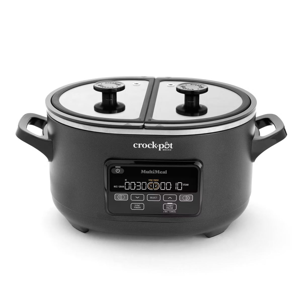 Slow Cooker – MultiMeal Programmable Slow Cooker with Two 3.7qt Pots Speckled – Black