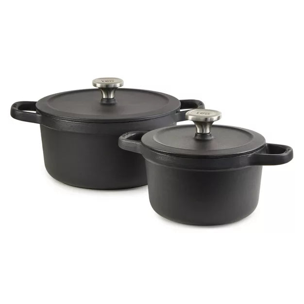 Cookware Set – 4Pc Enameled Cast Iron Cookware Set – Black