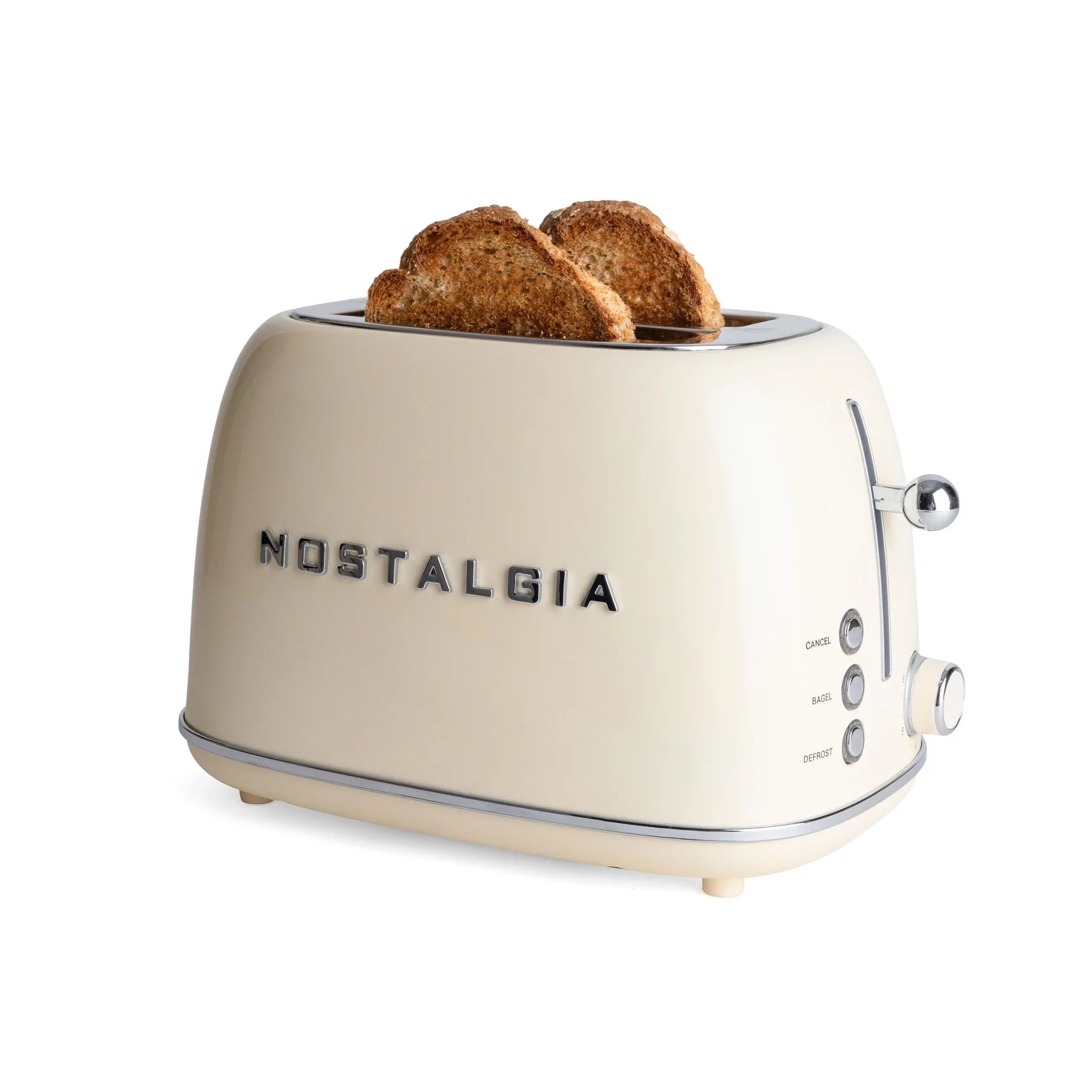 Toaster – Classic Retro 2-Slice Toaster – Cream