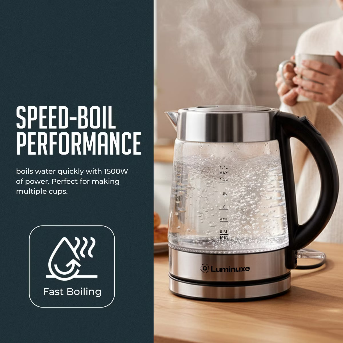 Speed-Boil Glass Electric Water Boiler & Warmer Tea Heater