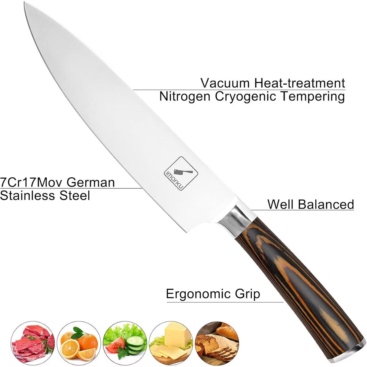 8 Inch Chef's Knives Japanese SUS440A Stainless Steel