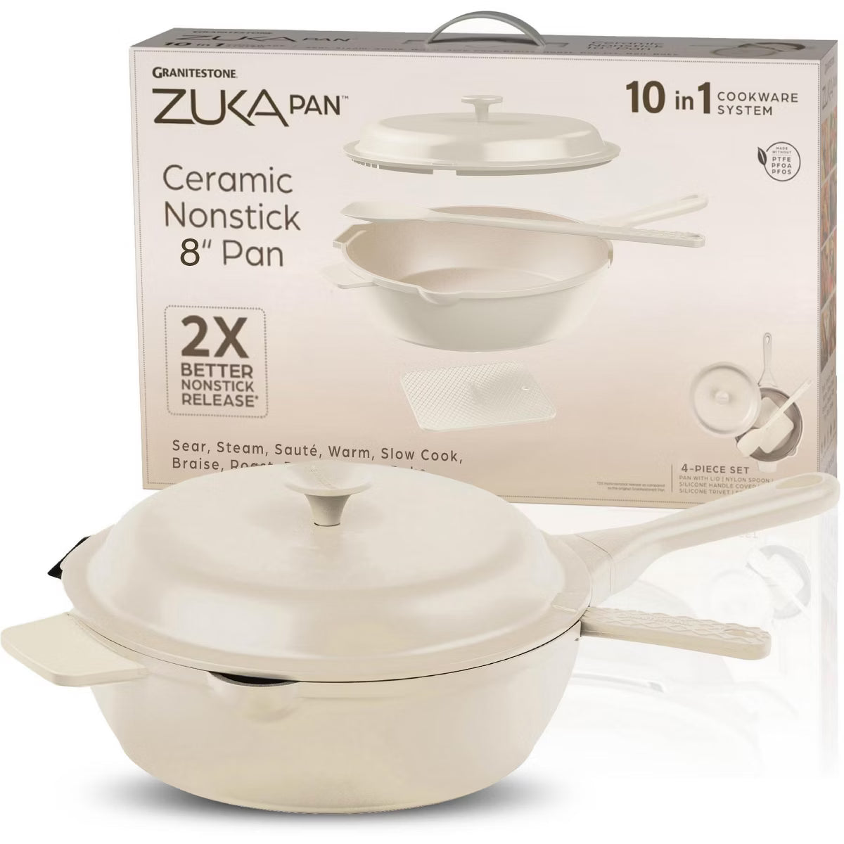 Frying Pan – Zuka Everyday Pan 8" Nonstick Multi – Cream