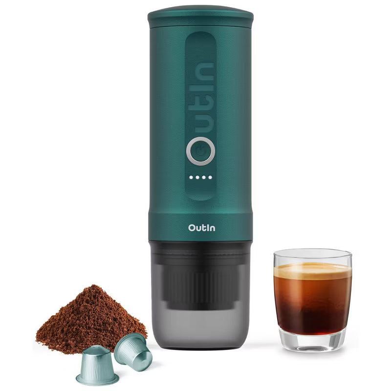 Nano Portable Electric Espresso Machine with Universal Coffee Stand – Teal