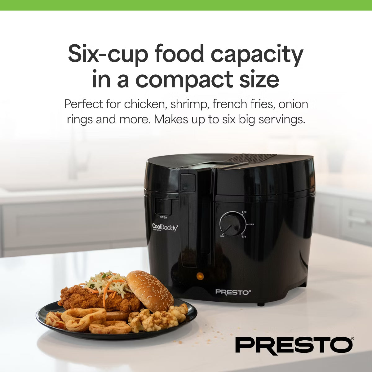 Deep Fryer – Electric Deep Fryer, Cool Touch Compact Fryer, Easy Clean – Black