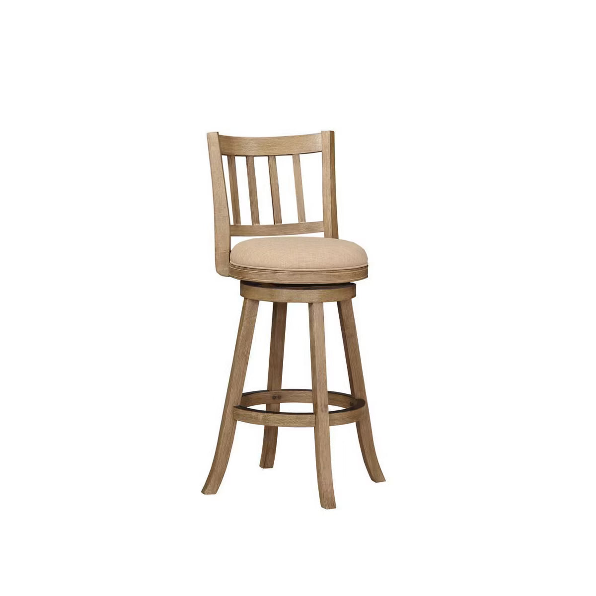 9" Sheldon Barstool Driftwood Oatmeal - Boraam: Swivel