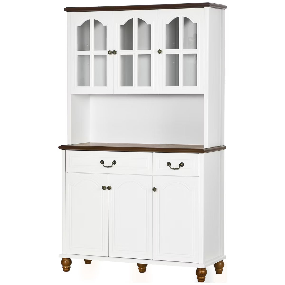 Storage Cabinet – Culinvaro Kitchen Hutch Storage Cabinet with Antique Details