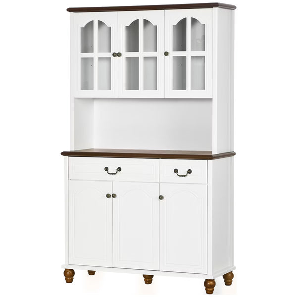 Storage Cabinet – Culinvaro Kitchen Hutch Storage Cabinet with Antique Details