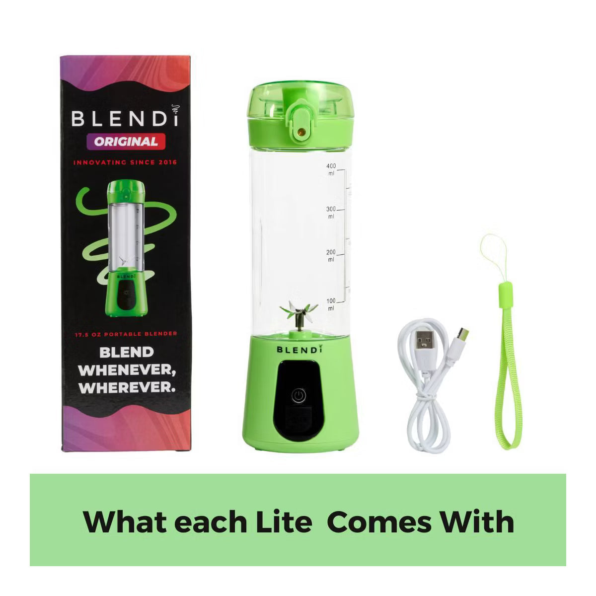 Personal Blender – Personal Blender, 17oz Capacity, 70W – Green